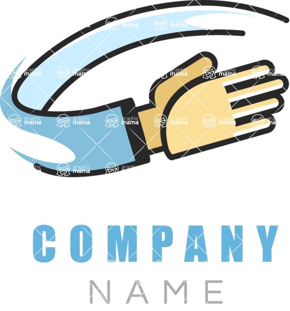 Business Logo Templates - vector graphics in a pack from GraphicMama - Partner Hand Company Logo Design Hand-drawn Style